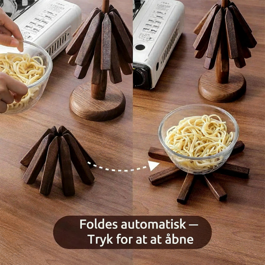 Sæt med bordskånere i træ