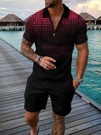 Light set for summer and leisure – Polo and shorts set for men