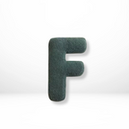 Velvet decorative pillow shaped like letter A–Z