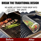 Convenient Grilling for Meat and Vegetables – Stainless Steel BBQ Grill Basket
