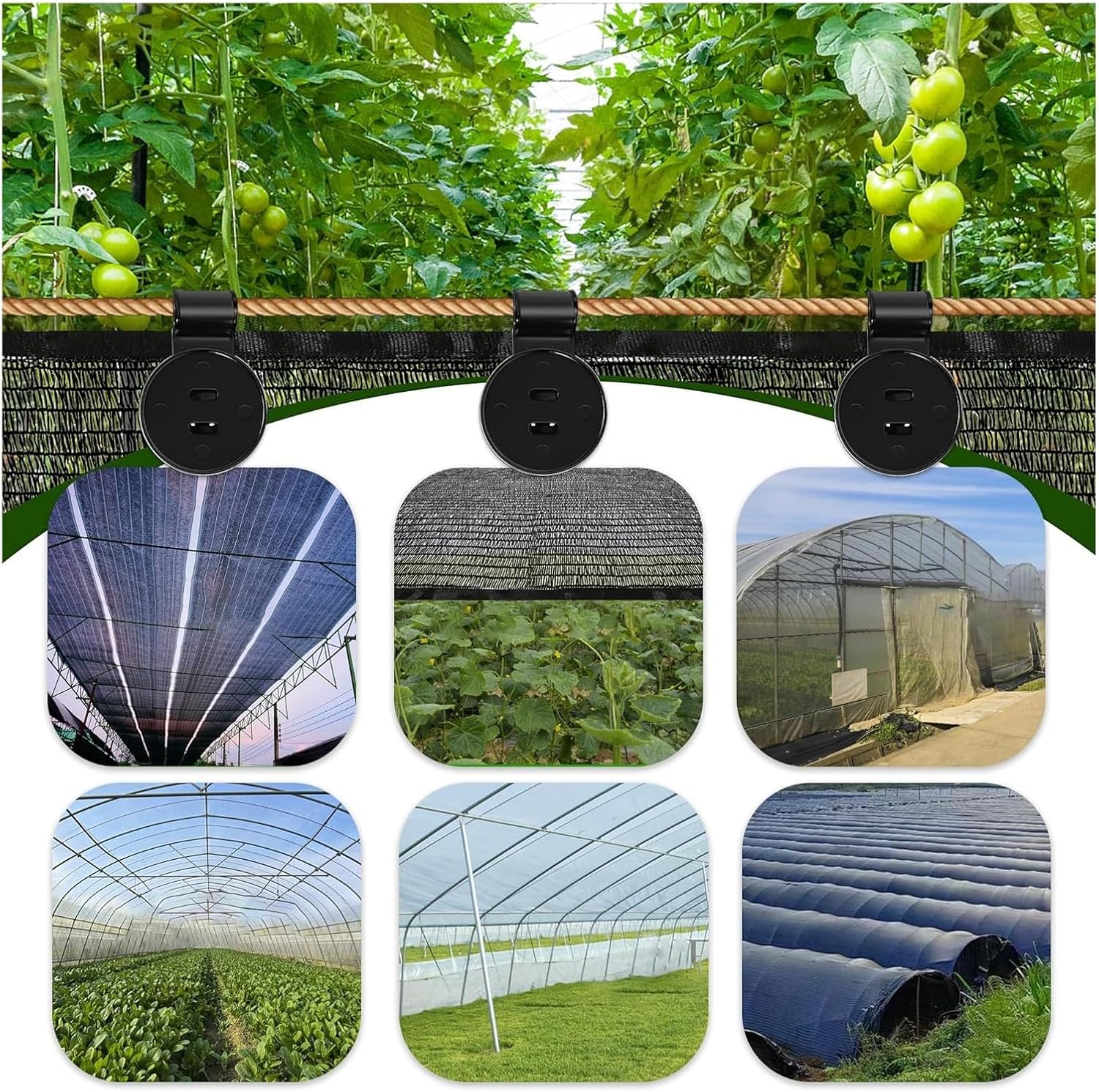 Secure Plant Support for Garden Netting – Weatherproof Garden Net Clips (50 Pack)
