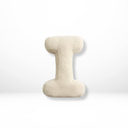 Velvet decorative pillow shaped like letter A–Z