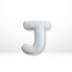 Velvet decorative pillow shaped like letter A–Z