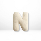 Velvet decorative pillow shaped like letter A–Z