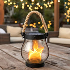 Ambient Garden Lighting for Outdoor Spaces – Solar Flame Lantern with Flickering Light Effect