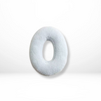 Velvet decorative pillow shaped like letter A–Z