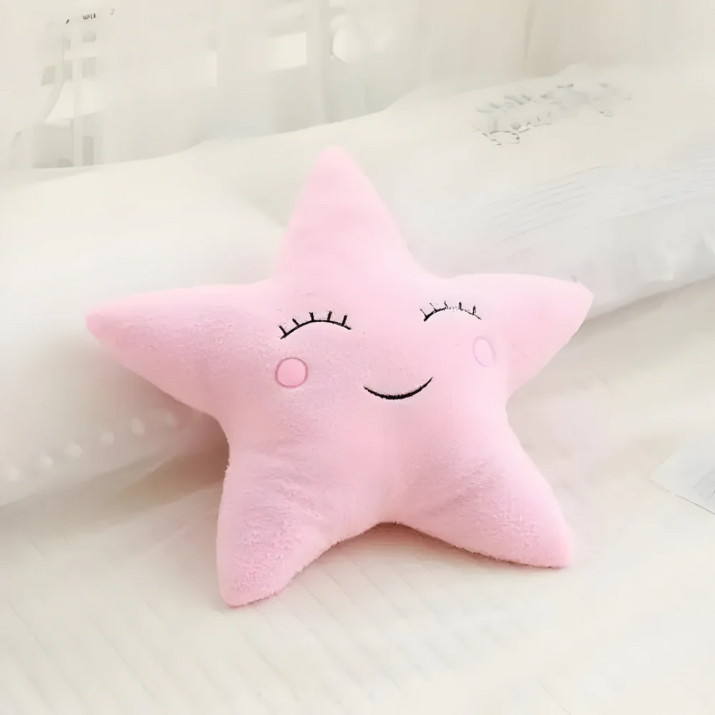 Plush decorative pillow for indoor use