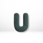 Velvet decorative pillow shaped like letter A–Z