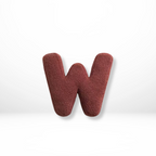 Velvet decorative pillow shaped like letter A–Z