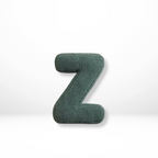 Velvet decorative pillow shaped like letter A–Z