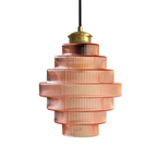 Pendant lamp with wave shape for indoor use