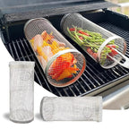 Convenient Grilling for Meat and Vegetables – Stainless Steel BBQ Grill Basket