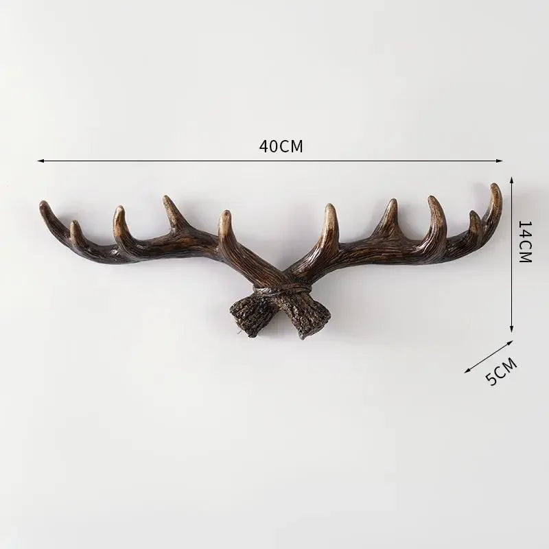Decorative hanging for entrance and hallway – Wall hooks in antler design