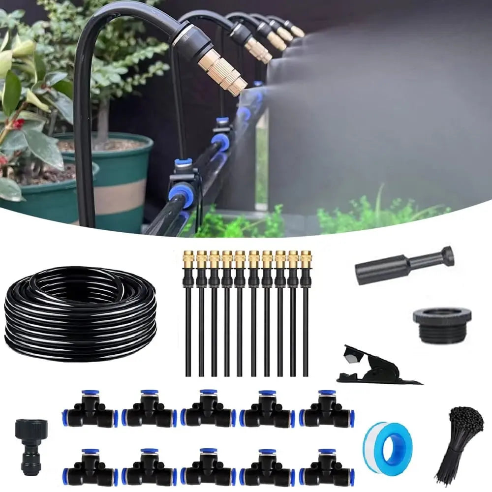 Automatic Plant Watering for Garden and Balcony – Irrigation System with 360° Spray Nozzles