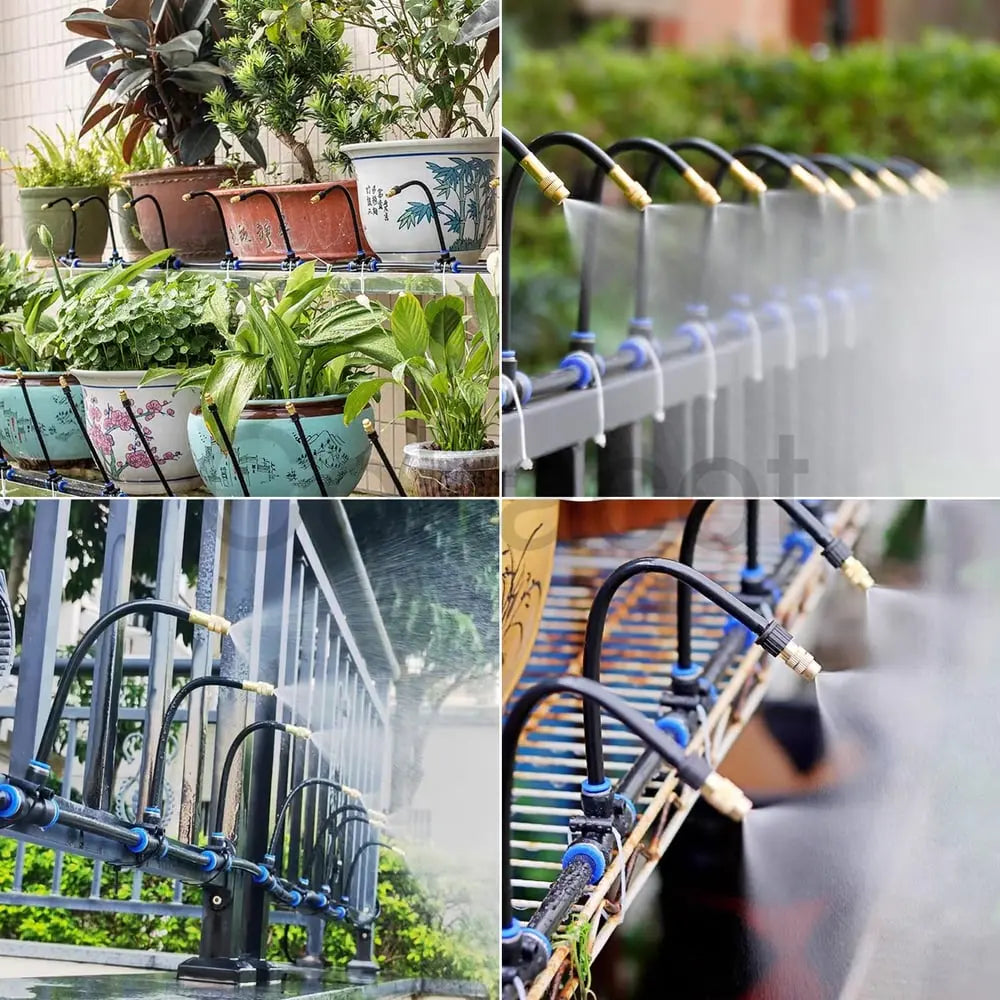 Automatic Plant Watering for Garden and Balcony – Irrigation System with 360° Spray Nozzles