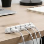 Organized cables for the desk – Silicone cable holder