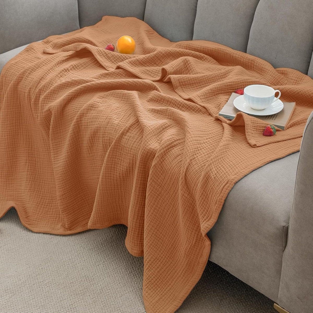 Soft bedspread for comfortable sleep – Cotton blanket for bed