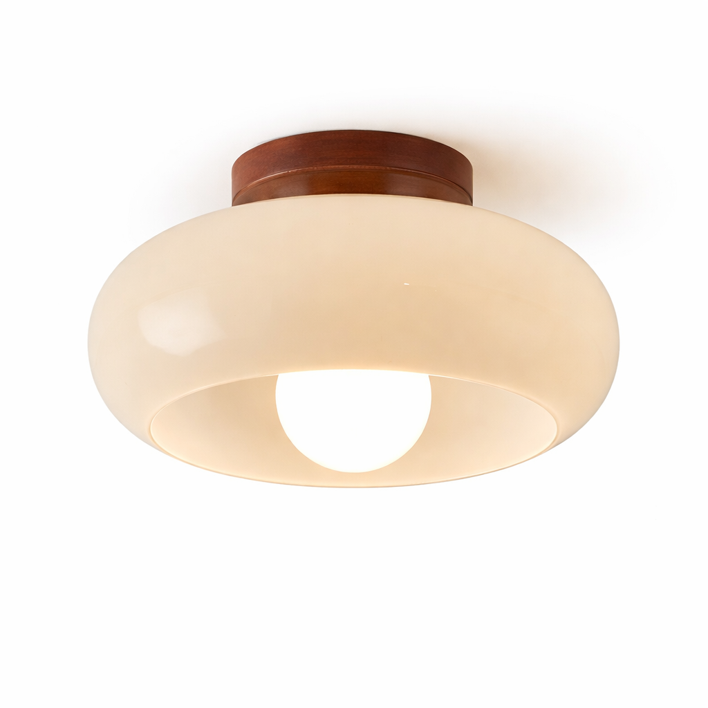 Plafondlampe i Bauhaus Stil i Cremefarve