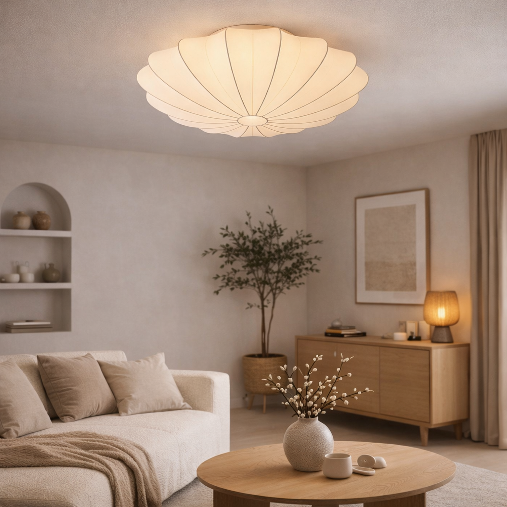 Rund Plafondlampe med Lagdelt Form til Indendørs Brug