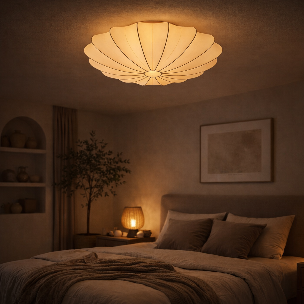 Rund Plafondlampe med Lagdelt Form til Indendørs Brug