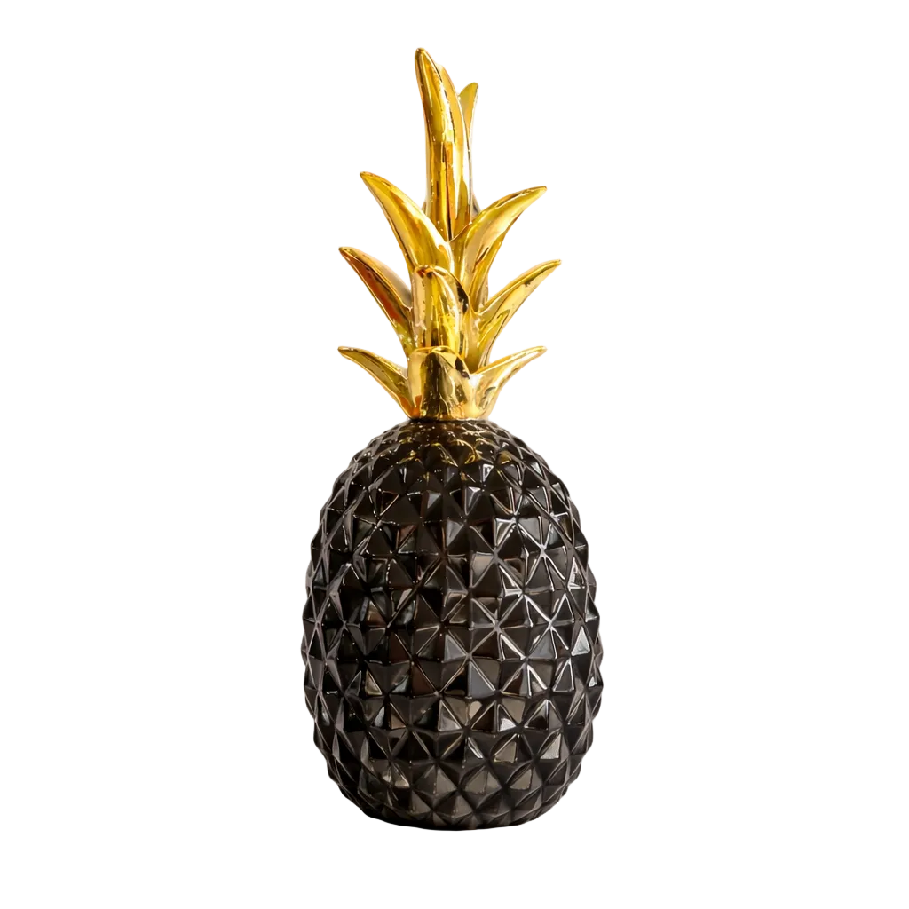 Decorative pineapple figurine for indoor use