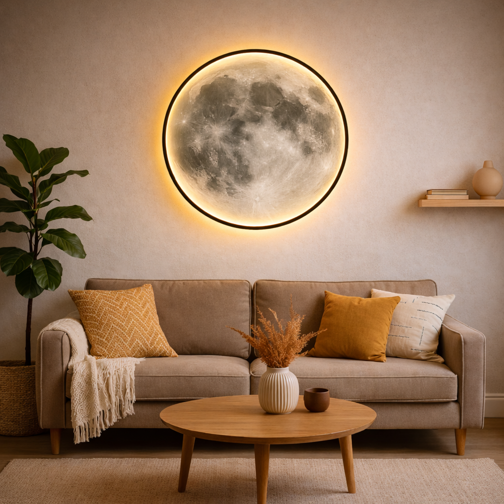 Væglampe med Måneform til Indendørs Brug
