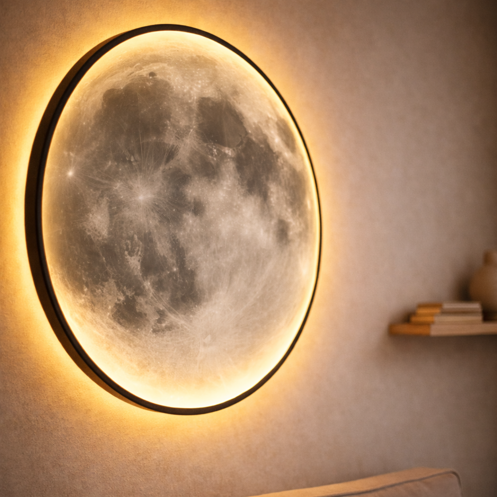 Væglampe med Måneform til Indendørs Brug