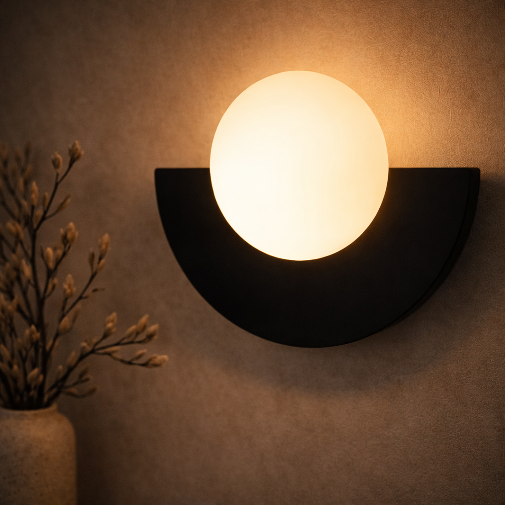 Halvrund Væglampe i Nordisk Stil