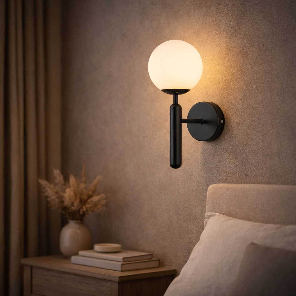 Væglampe med Kugleform i Nordisk Stil