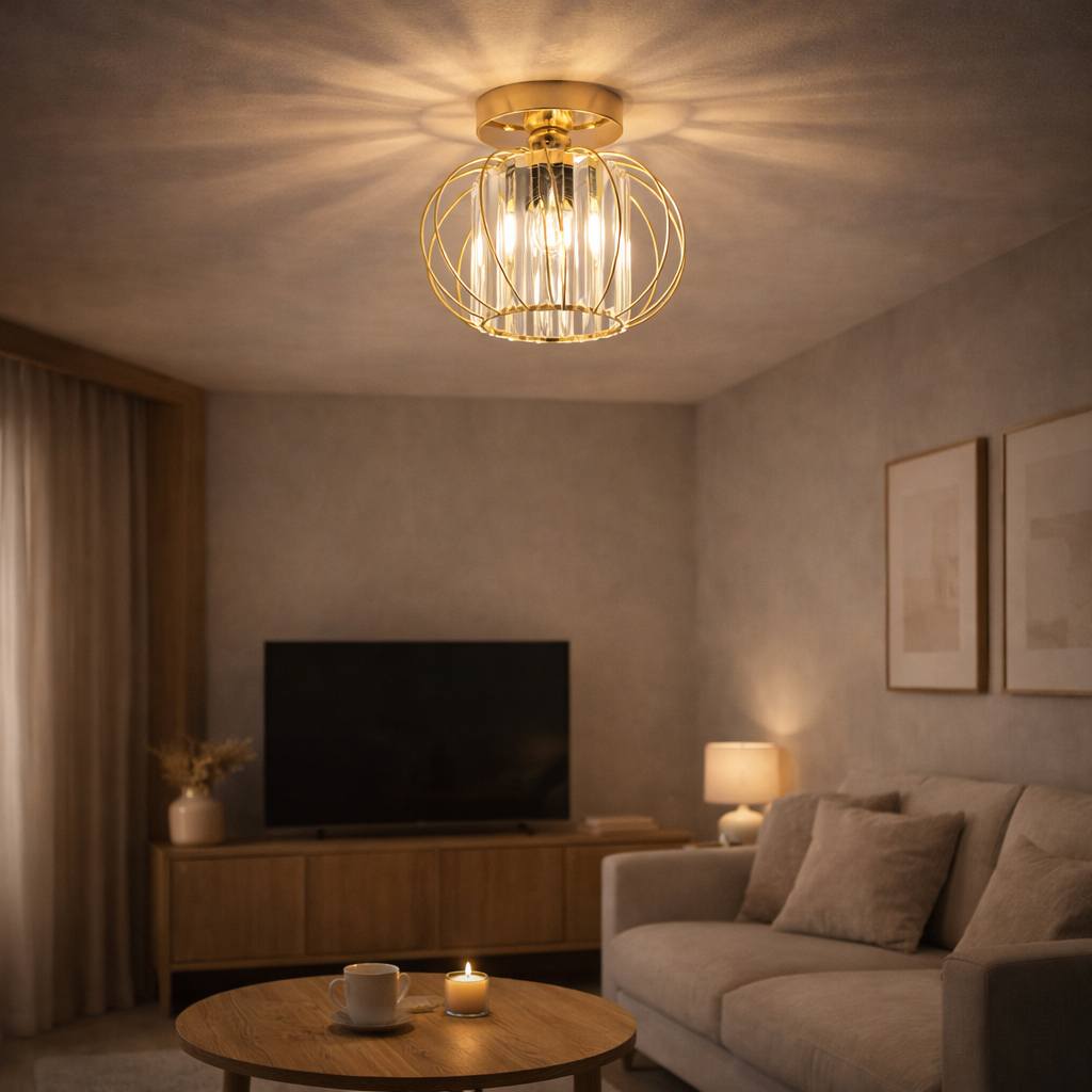 Indendørs Plafondlampe med Afbalanceret Design