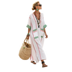 Light maxi dress for summer and vacation – Loose dress with striped design for women