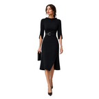 Classic black midi dress for work and parties – Dress for women