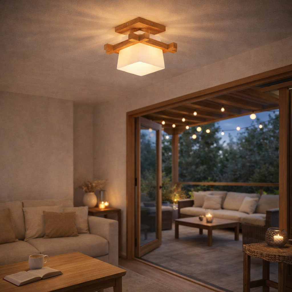 Plafondlampe i Japansk Stil til Indendørs Brug