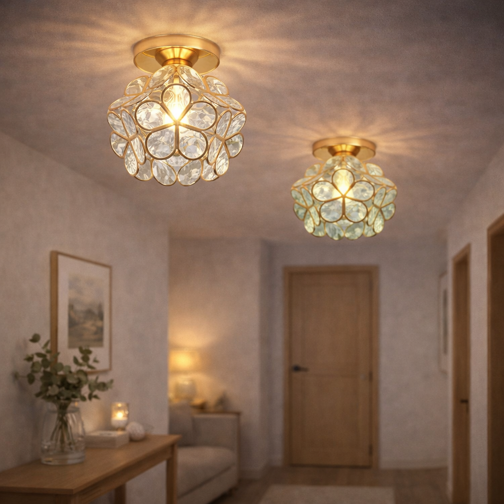 Plafondlampe med Kronbladform til Indendørs Brug