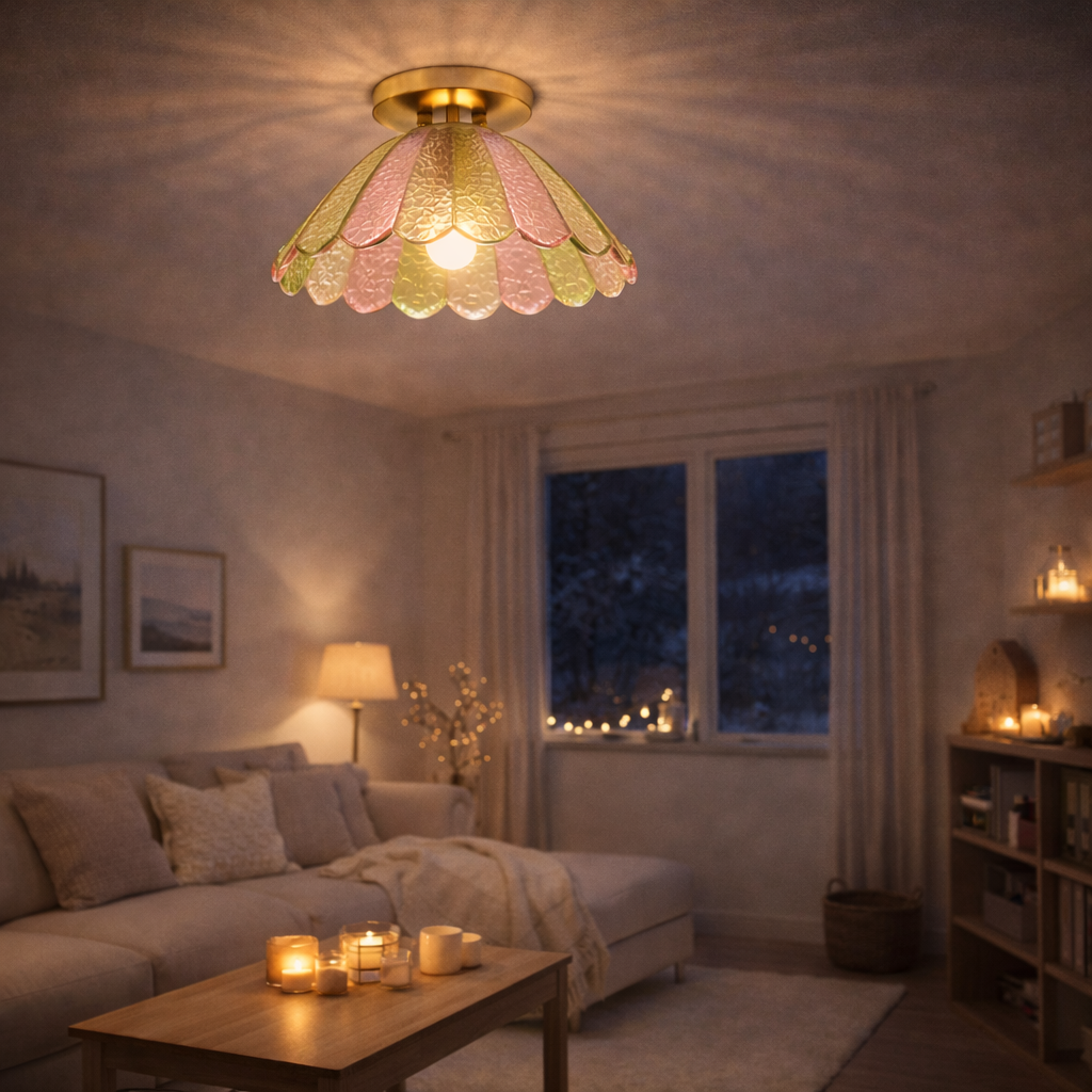 Plafondlampe med Struktureret Overflade til Indendørs Brug