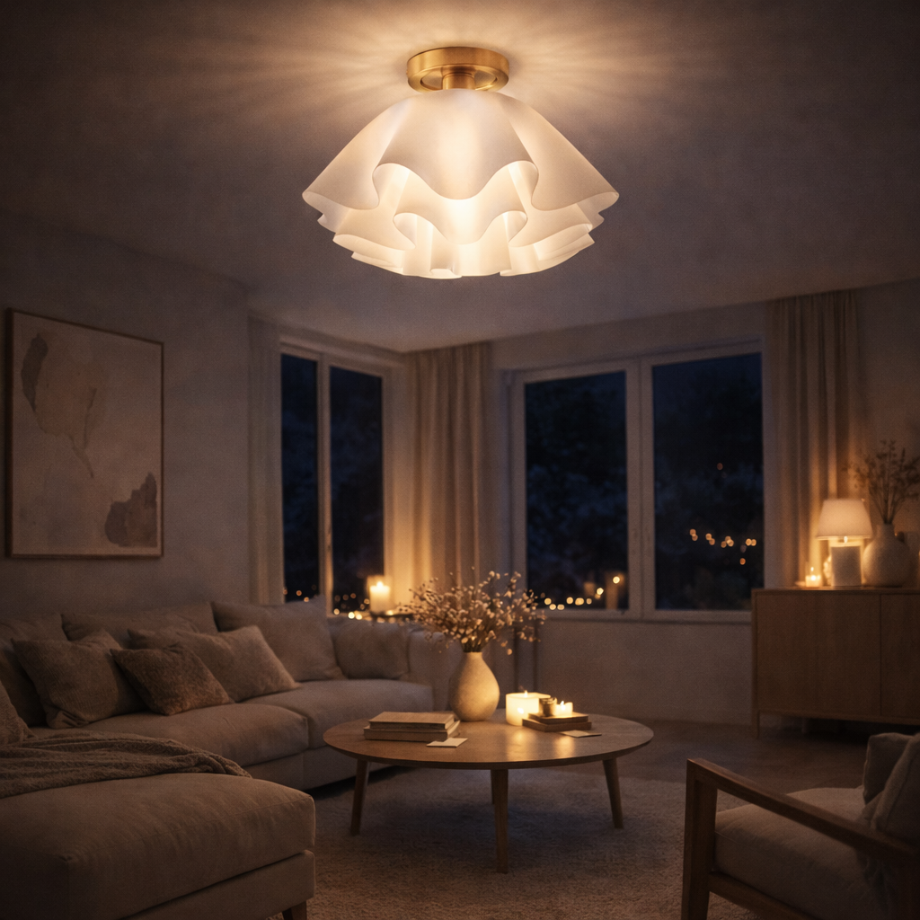 Plafondlampe med Blomsterform til Indendørs Brug