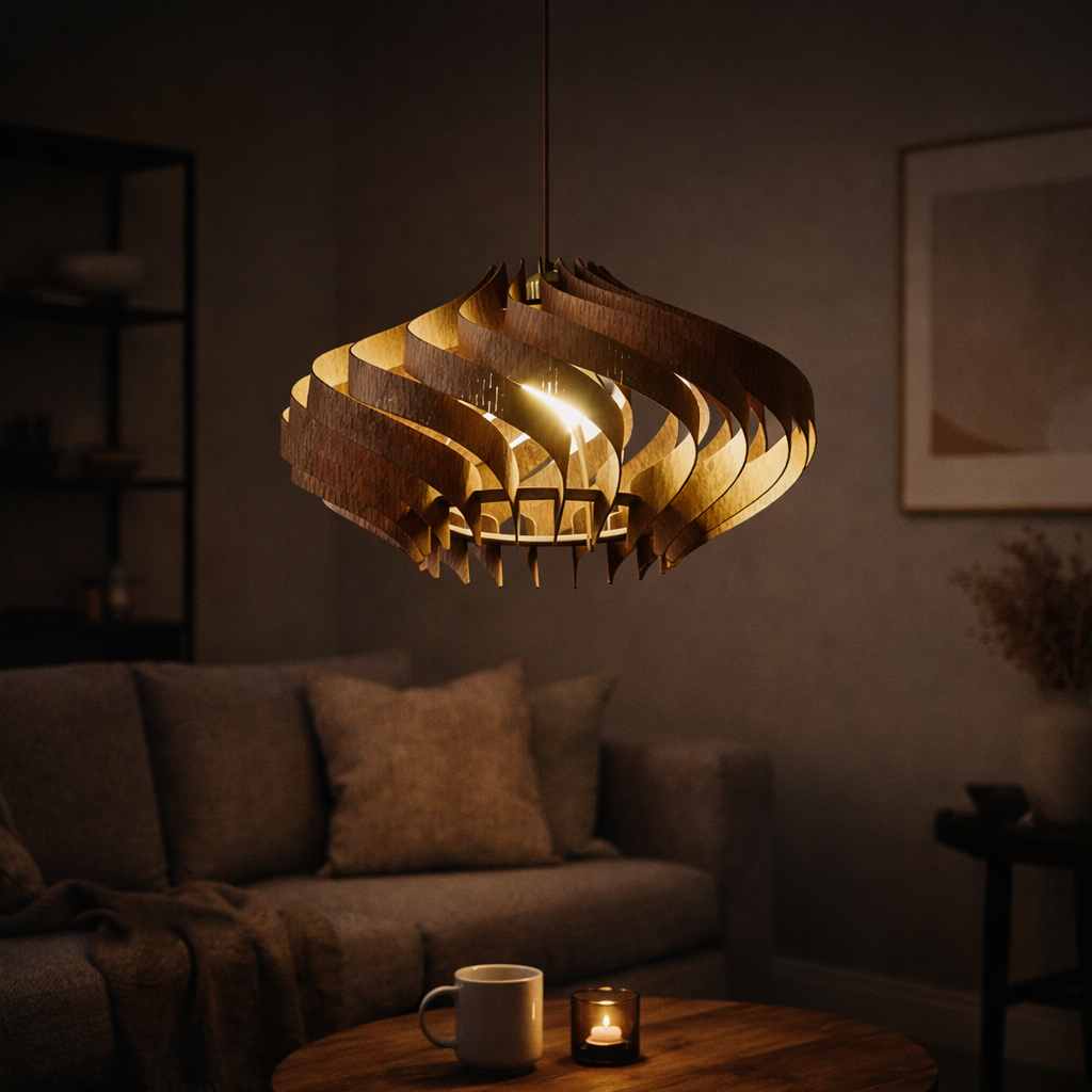 Pendellampe i Japandi Stil med Roligt Udtryk