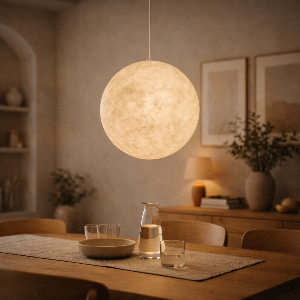 Pendellampe med Cirkulær Måneform til Indendørs Brug