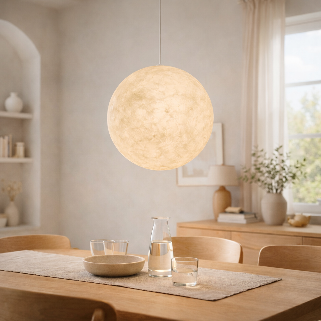 Pendellampe med Cirkulær Måneform til Indendørs Brug