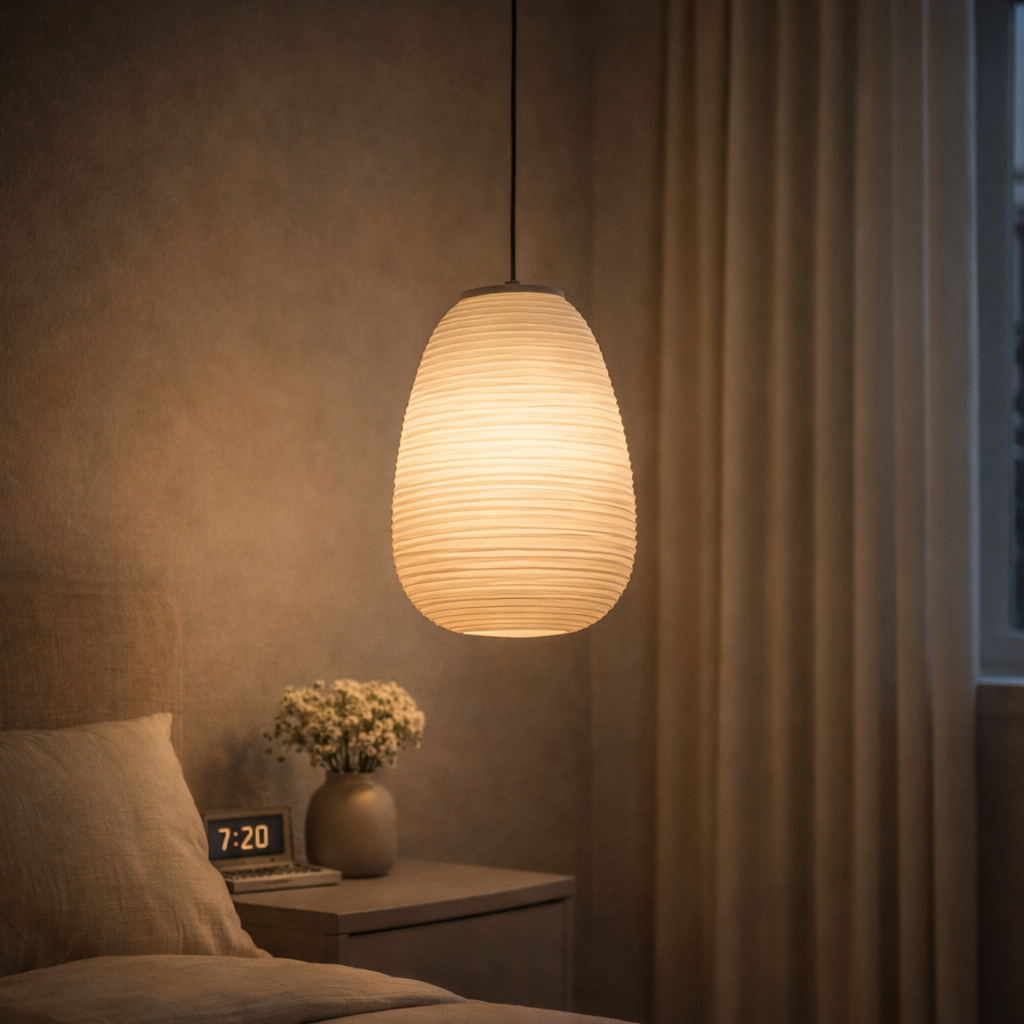 Pendellampe i Japandi Stil med Enkelt Formsprog