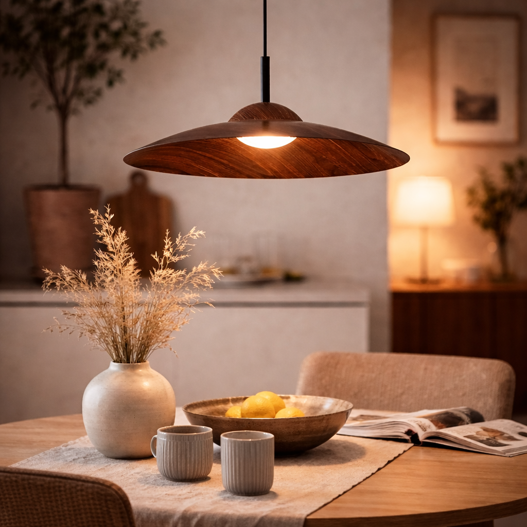 Pendellampe i Japandi Stil med Naturligt Udtryk