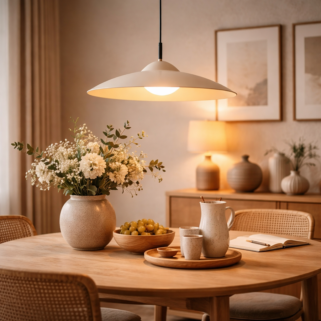 Pendellampe i Japandi Stil med Naturligt Udtryk