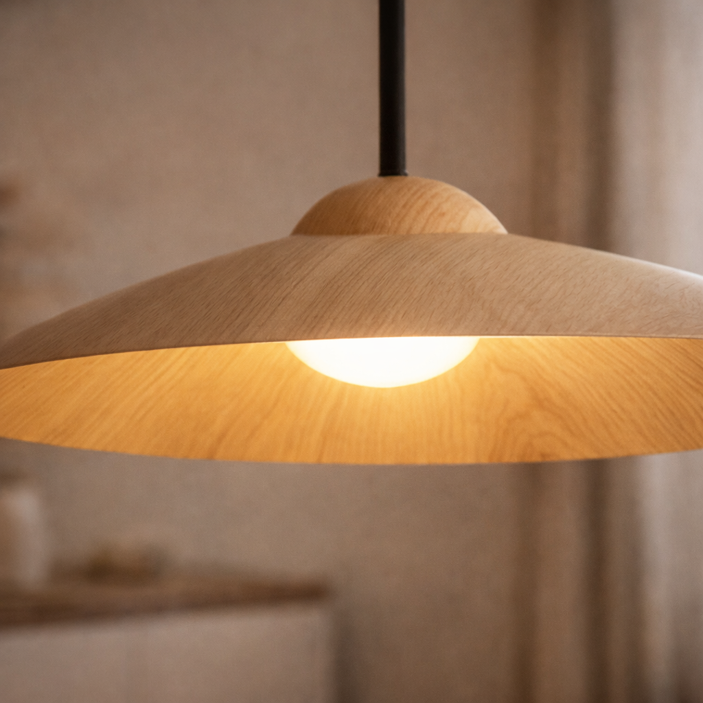 Pendellampe i Japandi Stil med Naturligt Udtryk