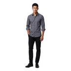 Fitted shirt for work and everyday use – Long-sleeve shirt with classic collar for men