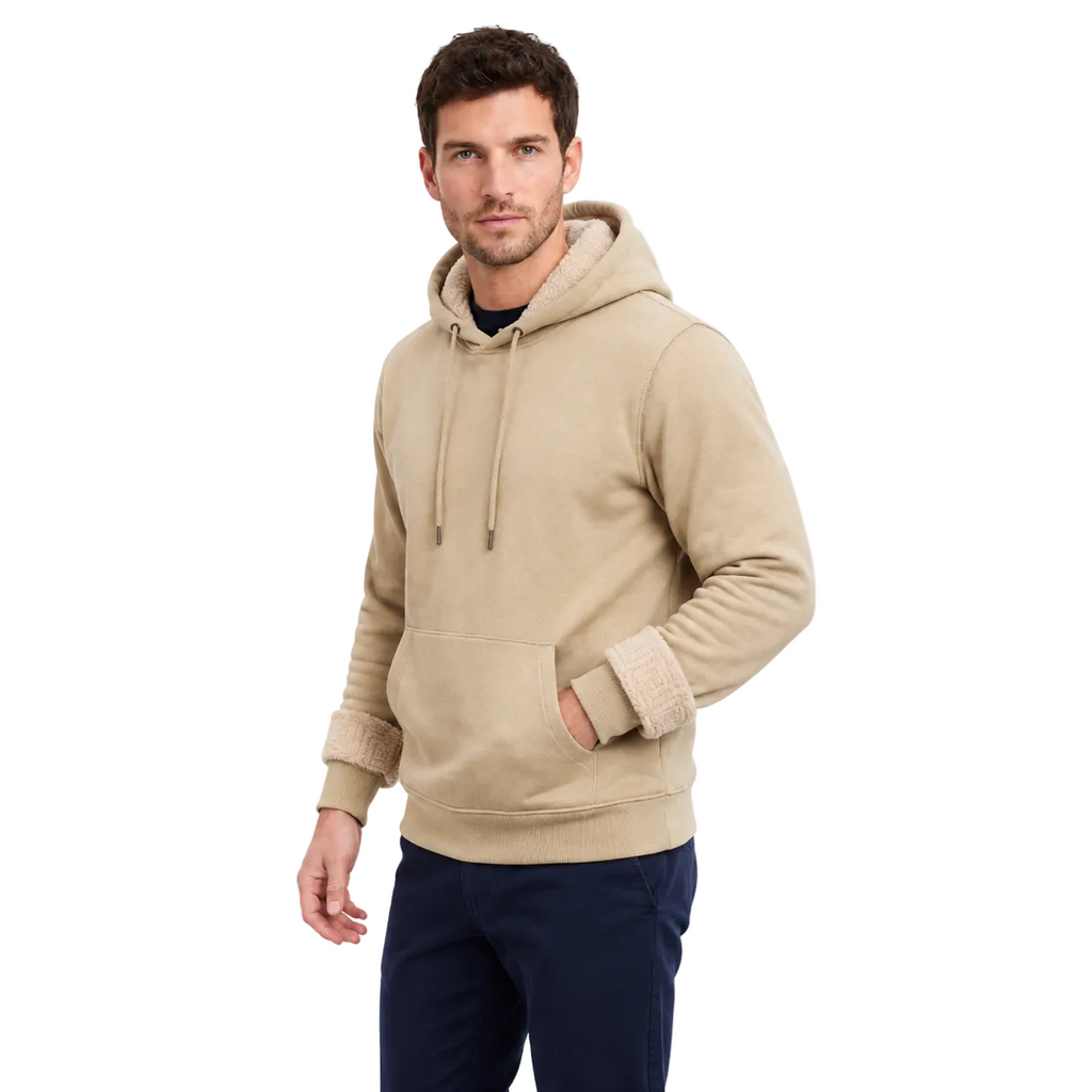 Comfortable hoodie for cold days – Hooded sweatshirt with pocket for men