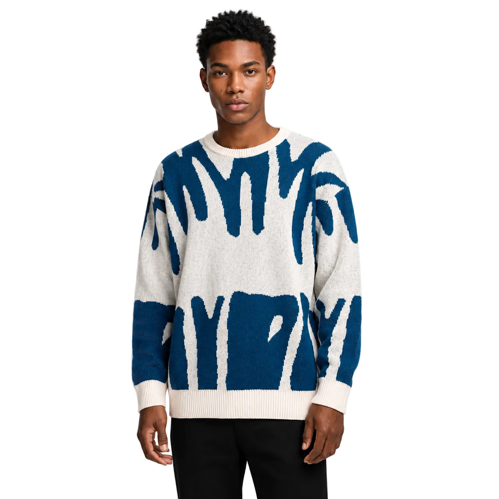 Casual sweater for everyday use – Sweater with abstract pattern for men