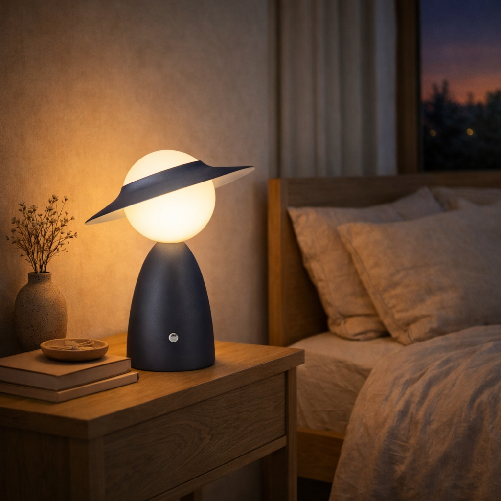 Bordlampe med Blød Silhuet til Indendørs Brug
