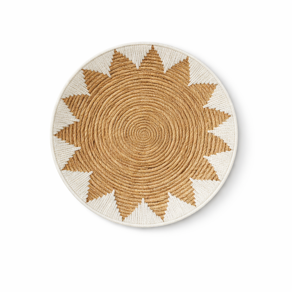 Natural wall decoration for living room and entrance – Wall baskets in seagrass