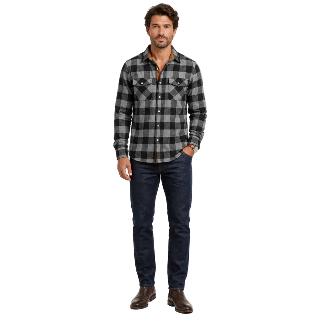 Ternet shirt for everyday use – Long-sleeved shirt with buttons for men