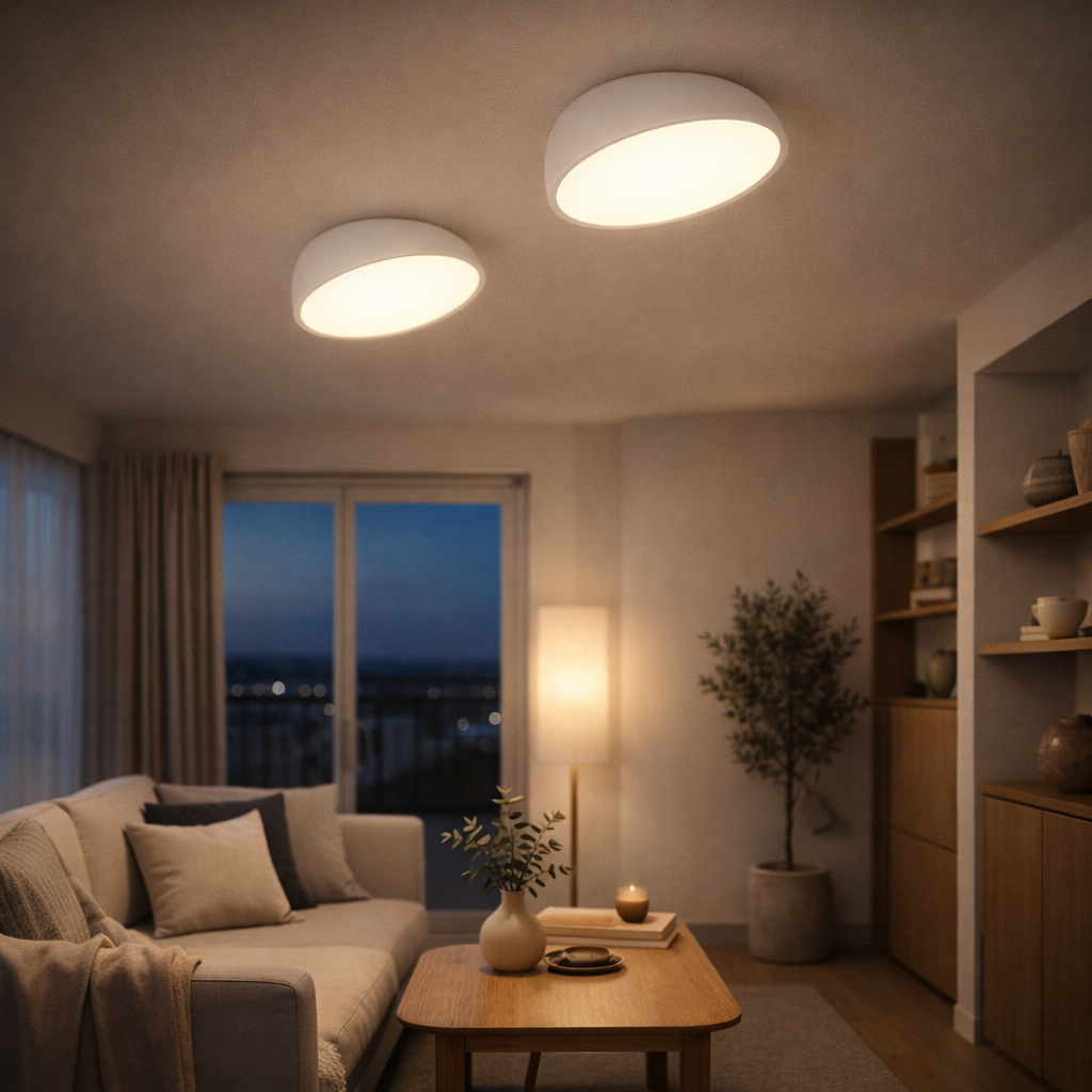 Halvrund Plafondlampe til Indendørs Brug